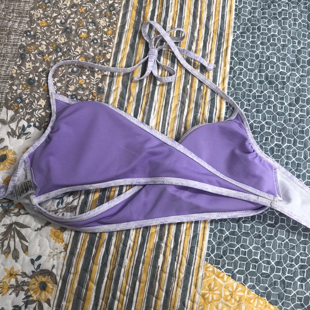 Purple Halter Swimsuit Top - Picture 6 of 6